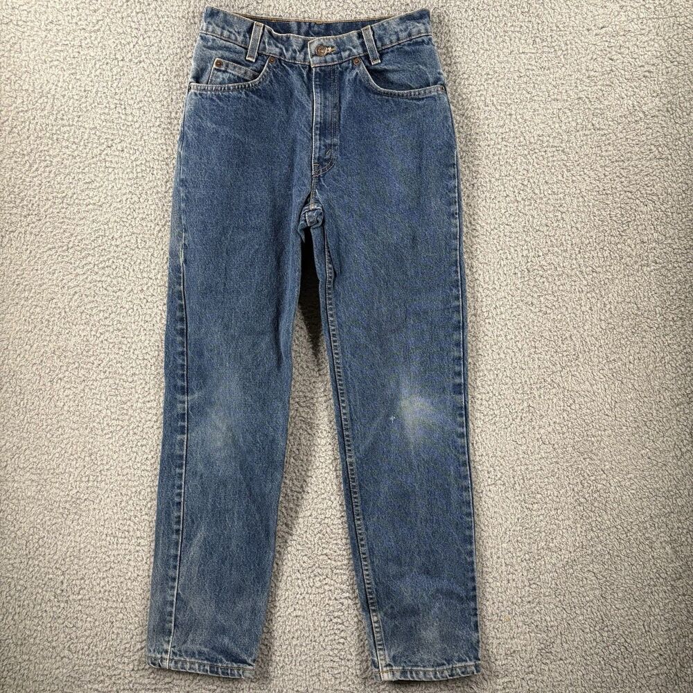Vintage Levi’s 505 Classic Fit Student Orange Tab Jeans 29X30 Made in USA Denim